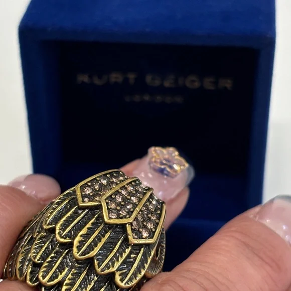 Kurt Geiger Bronze-Toned / Gold-Toned Ring | Women Size 8 - Picture 5 of 7